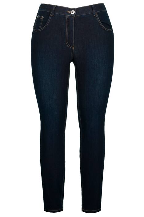 Džíny, rovný střih, 5 kapes, tmavá džínovina