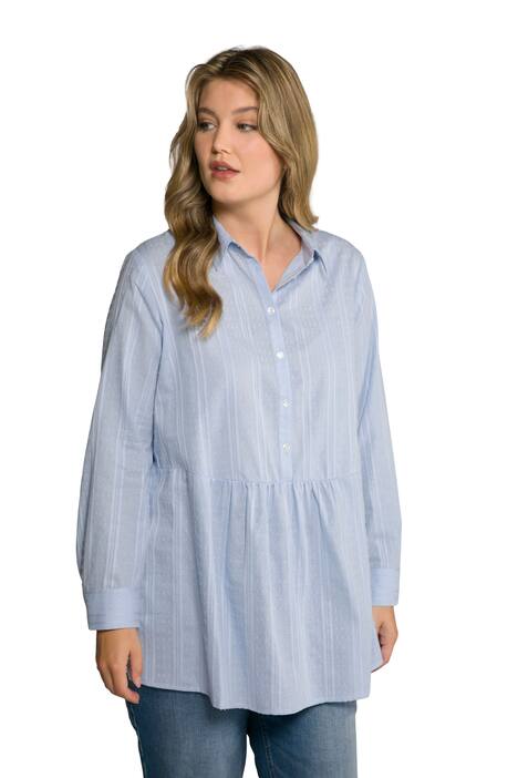 Košilová halenka, struktura, A střih, límeček, dlouhé rukávy