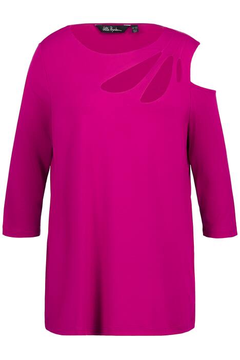 Tričko, průstřihy, A střih, lodičkový výstřih, 3/4 rukávy