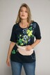Graffiti Flowers Round Neck Short Sleeve Tee