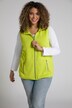 gebreid fleece vest, bedrukt, opstaande kraag, mouwloos