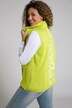 gebreid fleece vest, bedrukt, opstaande kraag, mouwloos