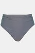 Bikini-Slip, High Waist, seitliche Raffung, Streifen