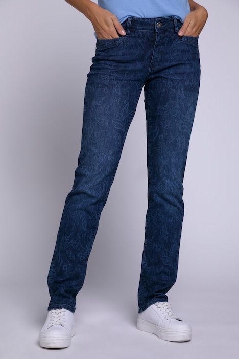 Demonstreer Bezwaar Uitstekend Jeans, Tina, Laser Print, 5-Pocket-Schnitt, gerades Bein | Jeggings | Hosen