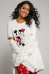 Mickey & Minnie Glitter Foil Print Pajama Top
