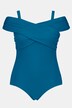 Kostium kąpielowy, dekolt a la Carmen, usztywniane miseczki, odpinane ramiączka