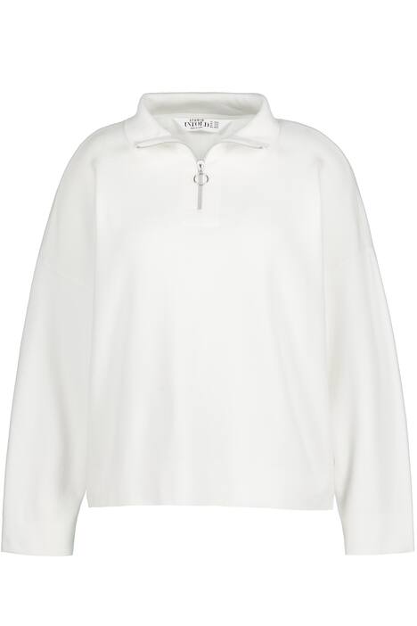 Troyer, oversize, stojáček, zip, dlouhé rukávy