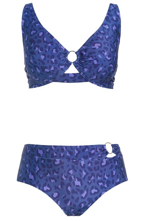 Bikiny, leopardí vzor, měkké košíčky, ozdobný kruh