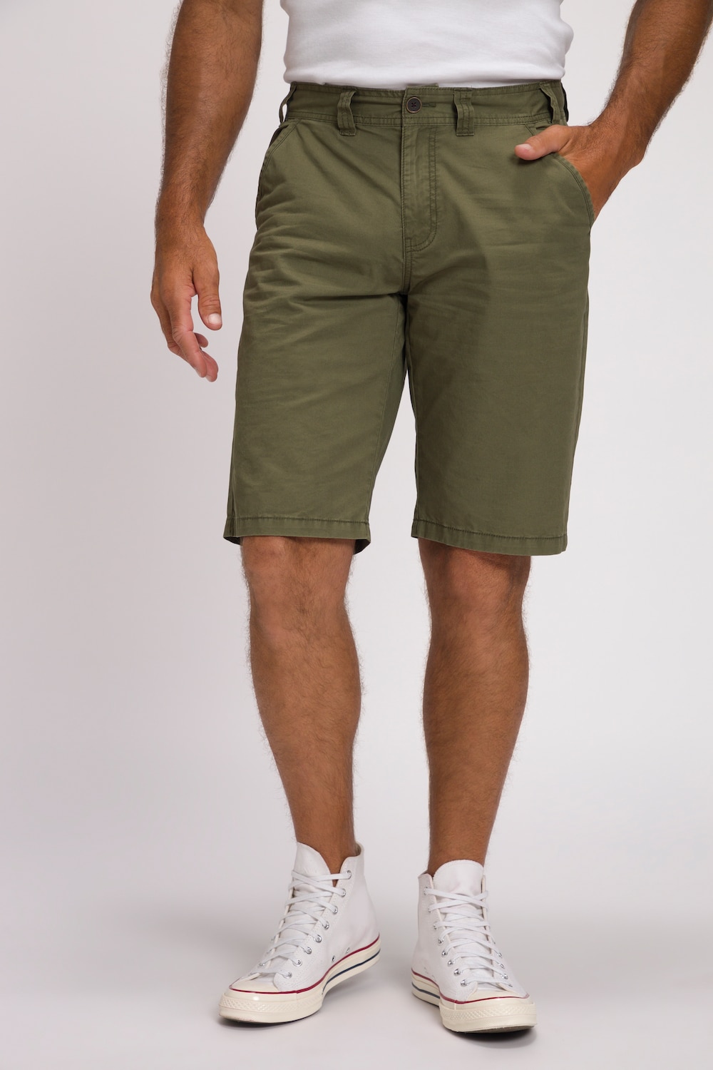 grandes tailles bermuda chino sthuge, femmes, vert, taille: 66, coton, sthuge