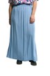 Maxi sukně, A střih, elastický psa, džínový vzhled
