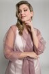 organza frakke, A-line, reverskrave, bindebælte