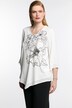 Zipfelshirt, Blüten, A-Linie, Rundhals, 3/4-Arm