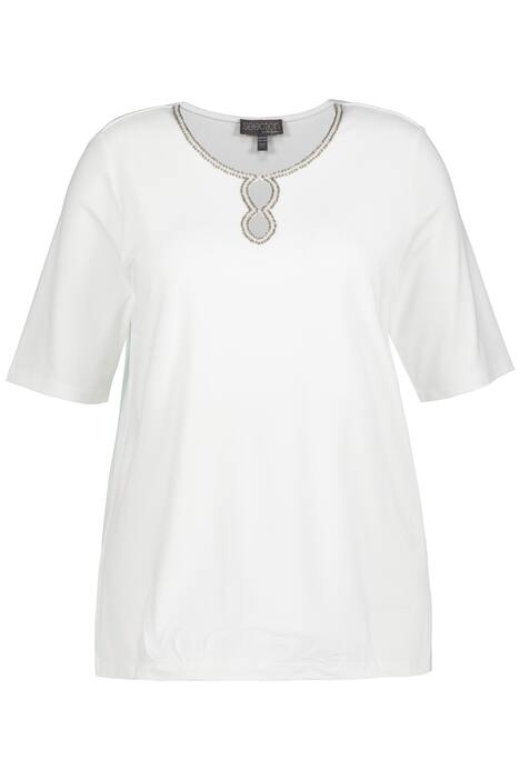 Tričko, perly, Classic, kulatý výstřih, krátké rukávy