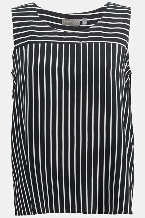 Mixed Stripe Round Neck Tank Blouse | Tanks | Blouses