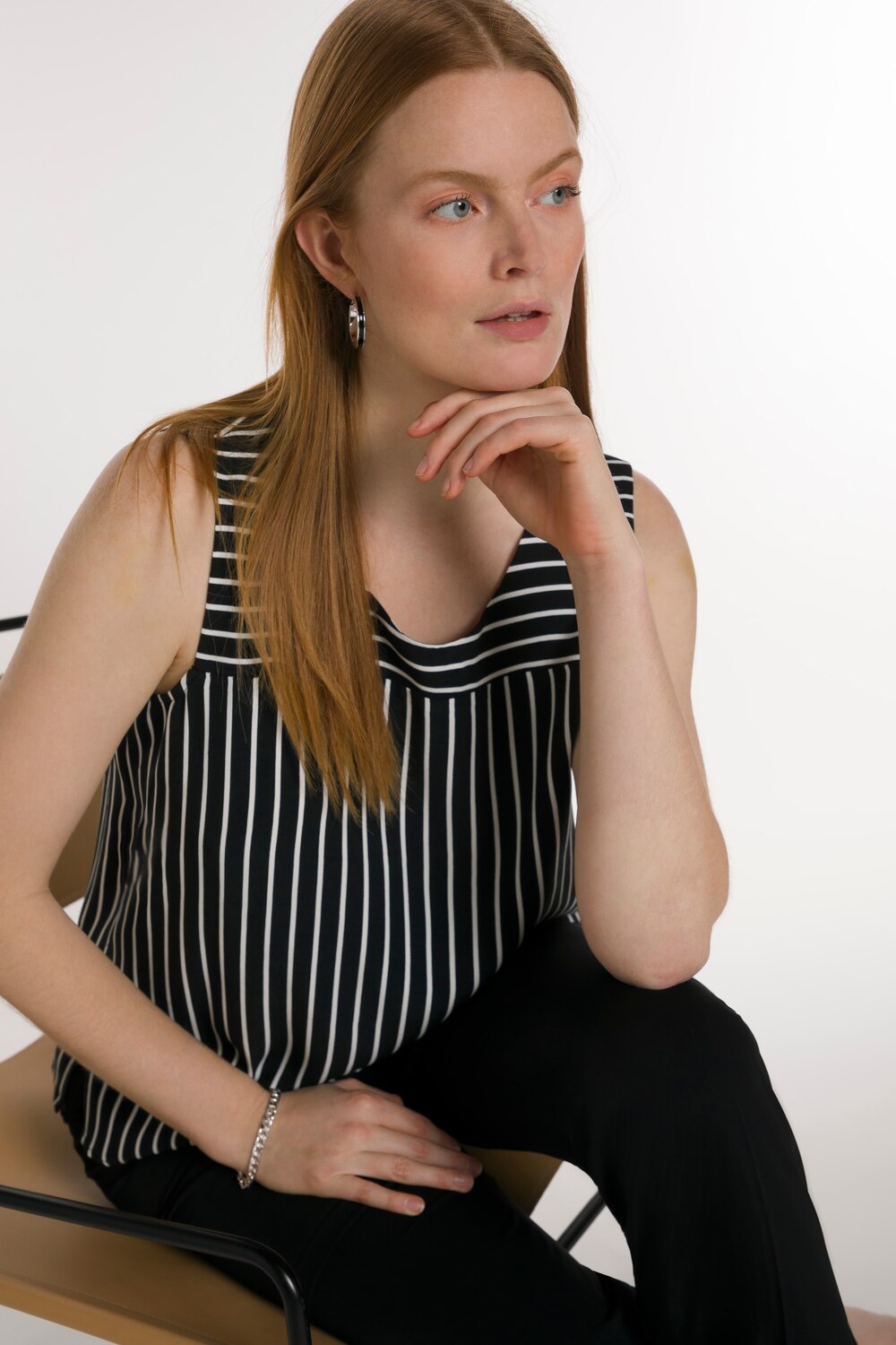 Grote Maten top, Dames, zwart, Maat: 54/56, Viscose, Ulla Popken Grote Maten top, Dames, zwart, Maat: 54/56, Viscose, Ulla Popken