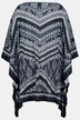 Tile Print Open Front Oversized Fit Stretch Knit Kimono