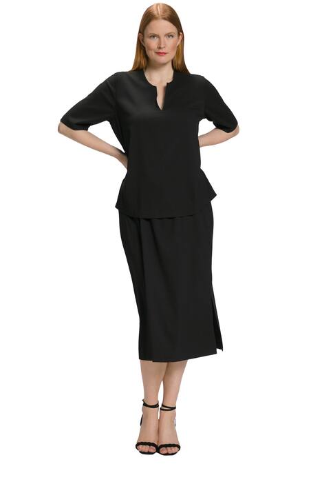 Tunika, pruhy, ozdobný šev, tunikový výstřih, 3/4 rukávy