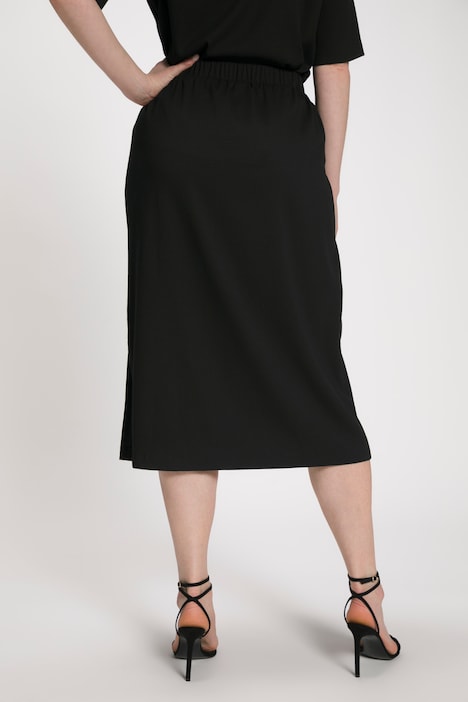 Crinkle Textured Elastic Waist Stretch Skirt | all Skirts | Skirts