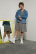 jeansjasje, oversized, overhemdkraag, lange mouwen