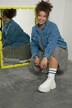 jeansjasje, oversized, overhemdkraag, lange mouwen