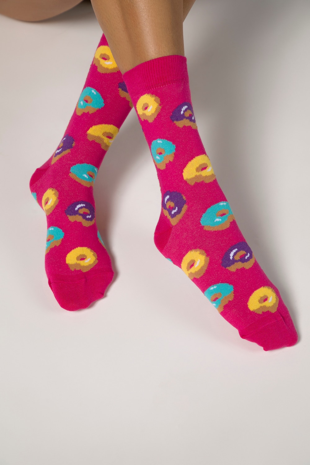 Grote Maten sokken, Dames, roze, Maat: 39-42, Katoen/Synthetische vezels, Ulla Popken