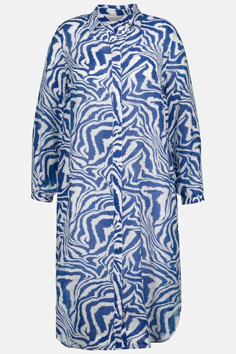 lång blus, zebra, skjortkrage, lång ärm, sidosprund