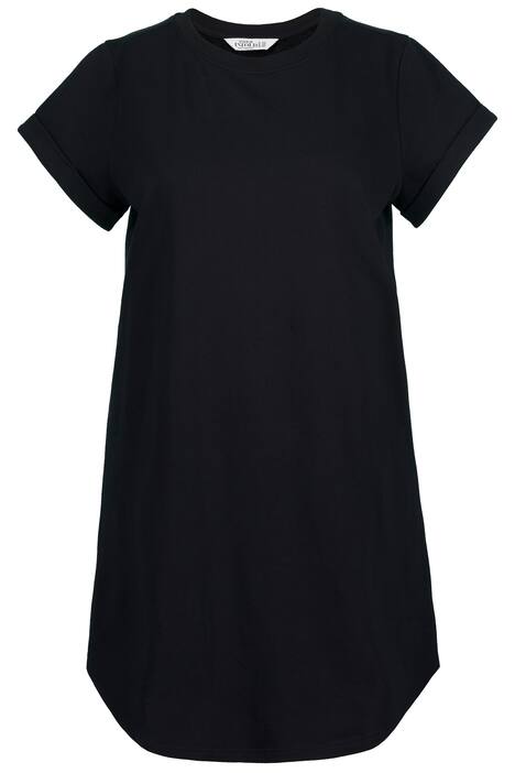 Žerzejové šaty, kulatý výstřih, krátké rukávy