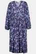 Midikleid, A-Line, V-Ausschnitt, Langarm, Flowers