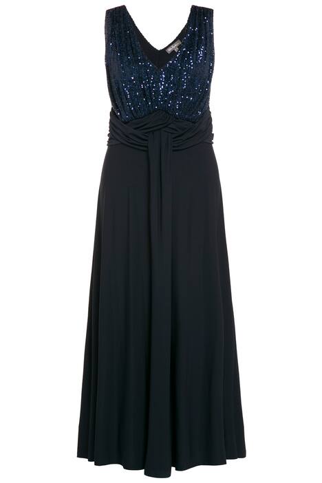 Večerní šaty, flitrová výšivka, řasení, bez rukávů