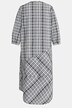 Midikleid, Seersucker, A-Linie, Karo, Rundhals, 3/4-Arm
