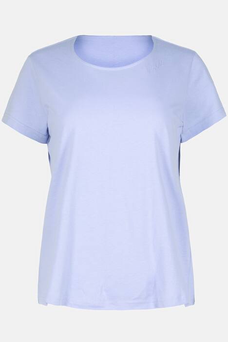 T-Shirt, HELLO-Stickerei, Rundhals, Halbarm