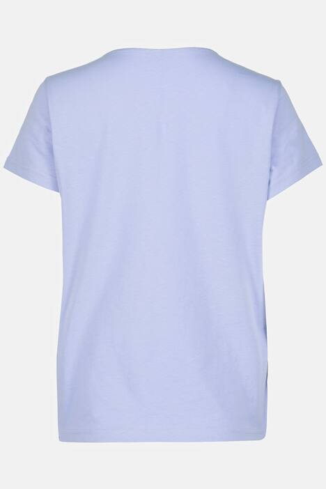 T-Shirt, HELLO-Stickerei, Rundhals, Halbarm