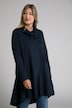 Rounded Hi-Low Hem A-line Fit Cotton Tunic Sweatshirt