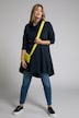 Rounded Hi-Low Hem A-line Fit Cotton Tunic Sweatshirt