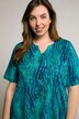 Zebra Blue Print Knit  Swing Pocket Tunic