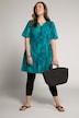 Zebra Blue Print Knit  Swing Pocket Tunic