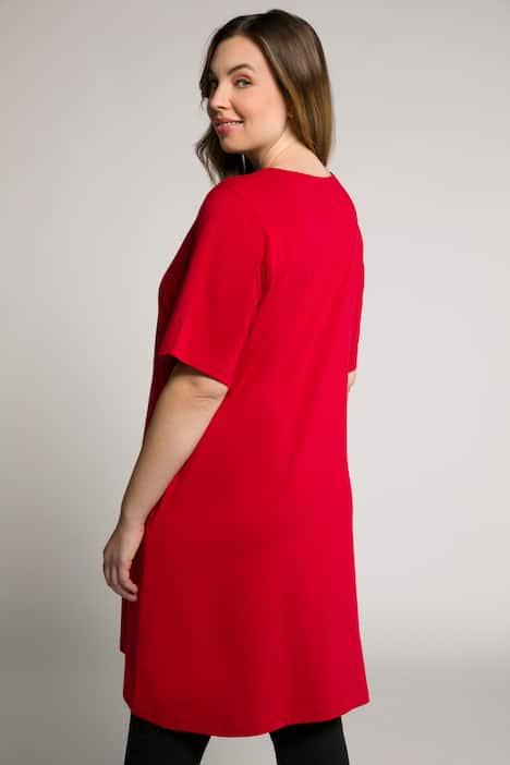 Zipper Pocket Swing Cotton Knit Tunic