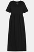 Sukienka z dżerseju, kieszenie, okrągły dekolt, rękaw 1/2, szew empire