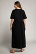 Sukienka z dżerseju, kieszenie, okrągły dekolt, rękaw 1/2, szew empire