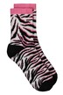 Nízké ponožky, zebra vzor, streč komfort