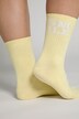 Statement Print Stretch Cotton Blend Crew Socks