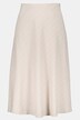 Rozkloszowana spódnica midi, paski z fakturą kory, linia litery A, halka