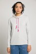 Sweatshirt, Stehkragen, doppeltes Bindeband, Langarm