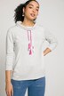 Sweatshirt, Stehkragen, doppeltes Bindeband, Langarm