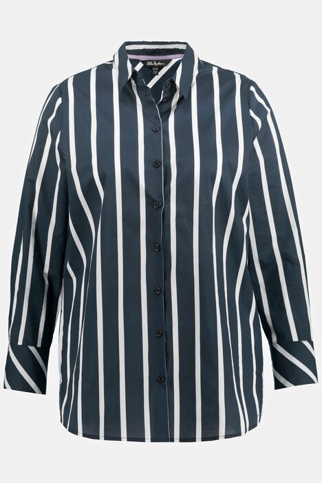 Hemdbluse, Streifen, Hemdkragen, Langarm