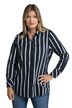 Košilová halenka, pruhy, límeček, dlouhé rukávy