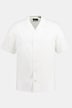 Chemise en lin mélangé, manches courtes et col cubain, coupe Modern Fit
