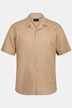 Chemise en lin mélangé, manches courtes et col cubain, coupe Modern Fit