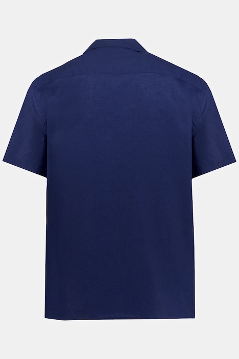 Short Sleeve Linen Blend Shirt