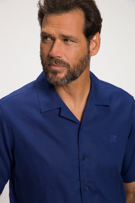 Short Sleeve Linen Blend Shirt